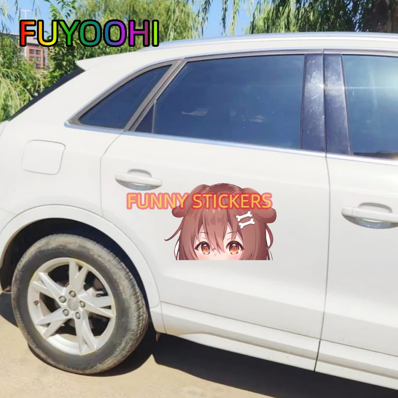 Автомобильная наклейка FUYOOHI Inugami Korone водонепроницаемая виниловая аниме для