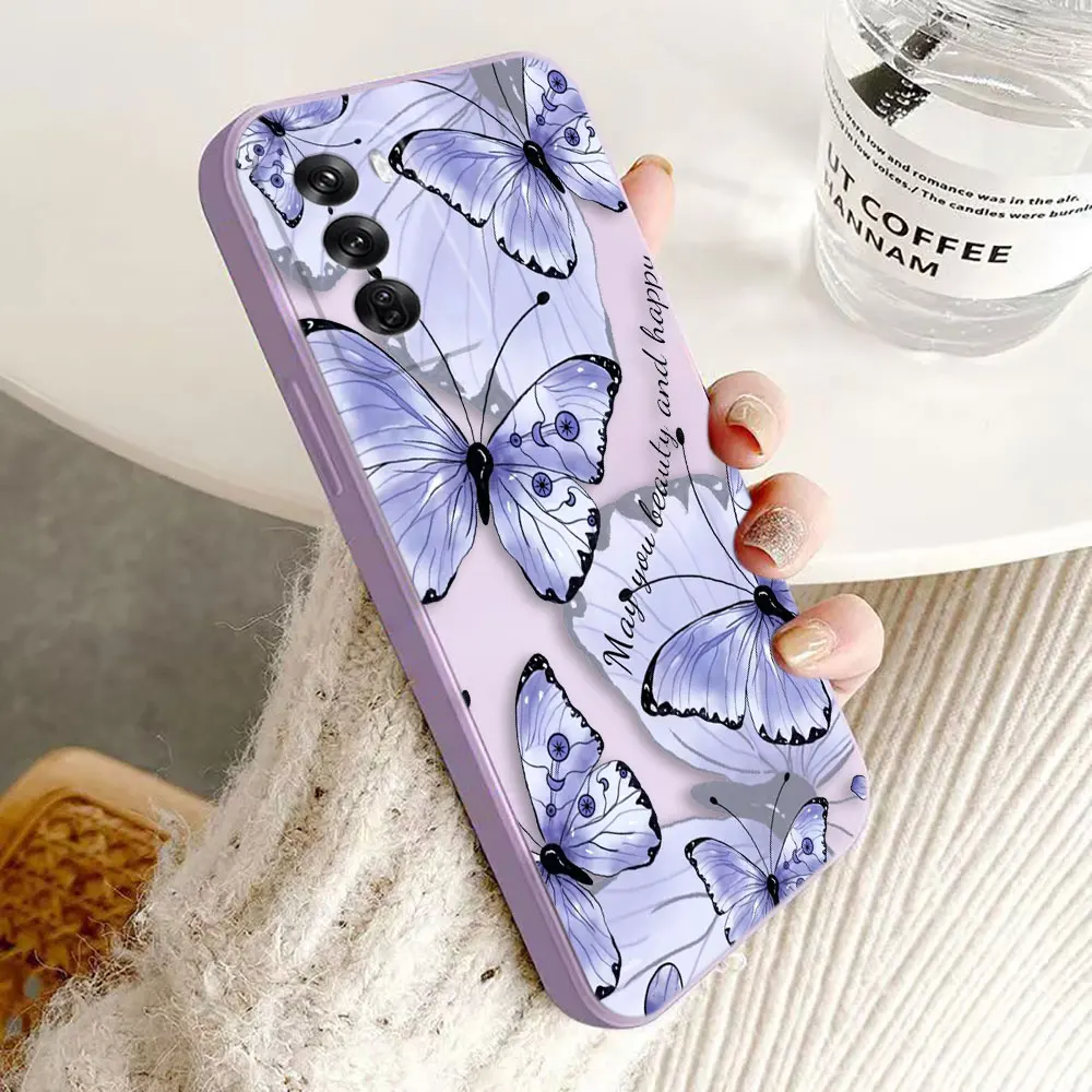 Красивый фиолетовый розовый чехол для телефона с бабочками OPPO REALME 5 6 6S 7 7I 8 8I 9I 10 11