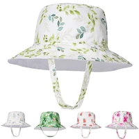 hat boy girl summer sunshine protection beach accessory big brim with string breathable holiday for baby toddler