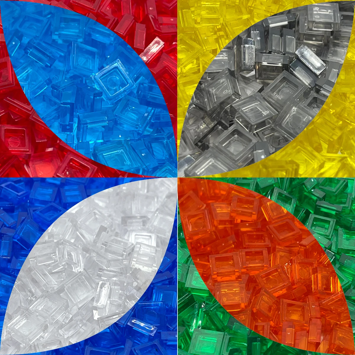 300 шт. 3070 квадратный тиle1x1 прозрачный цветной мозаичный Рисунок MOC строительные