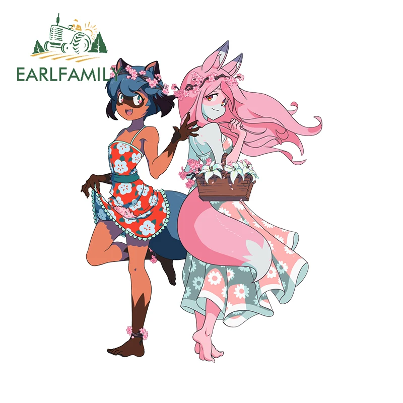 EARLFAMILY 13 см Автомобильная наклейка кролик назуна хиватаси милый пушистый аниме