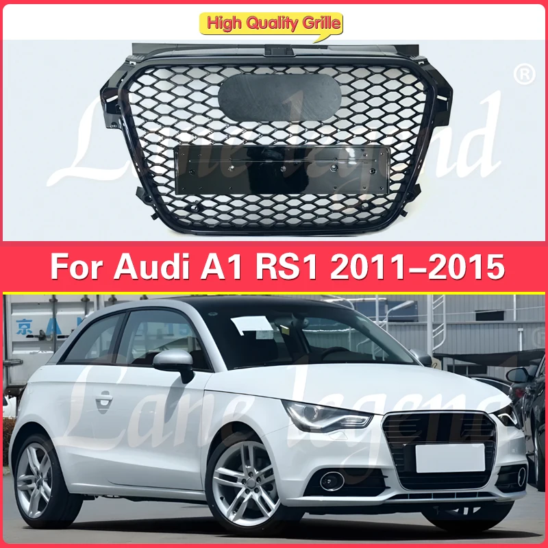 

Верхняя решетка центральной панели из АБС-пластика для Audi A1 2011-2015, сотовая решетка с нижней сеткой, вентиляционная сетка
