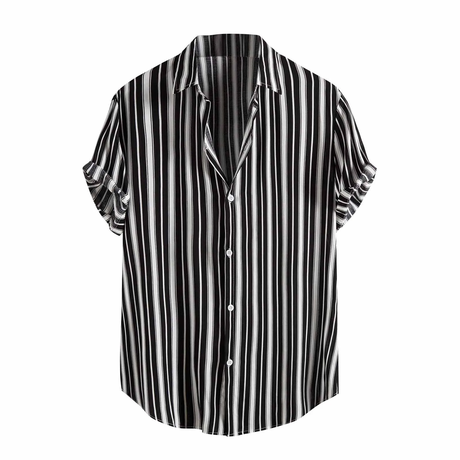 

Рубашка из искусственного хлопка и льна, гавайская пляжная одежда, рубашки, летняя блузка в полоску с принтом, рубашки для мужчин, повседневная одежда, рубашки, блузы, топы 2023