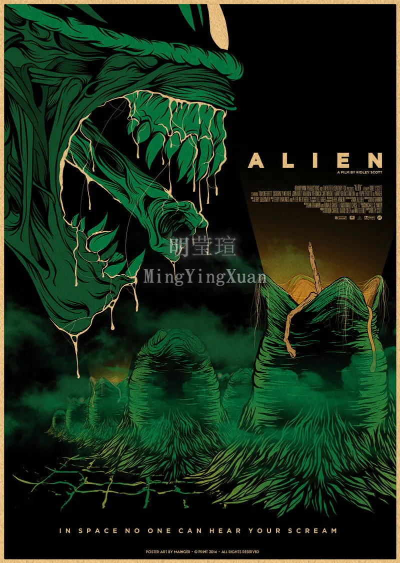 Классический кинопостер Alien Ridley, украшение для дома, крафтовый кинопостер, рисунок стены наклейки декоративная роспись