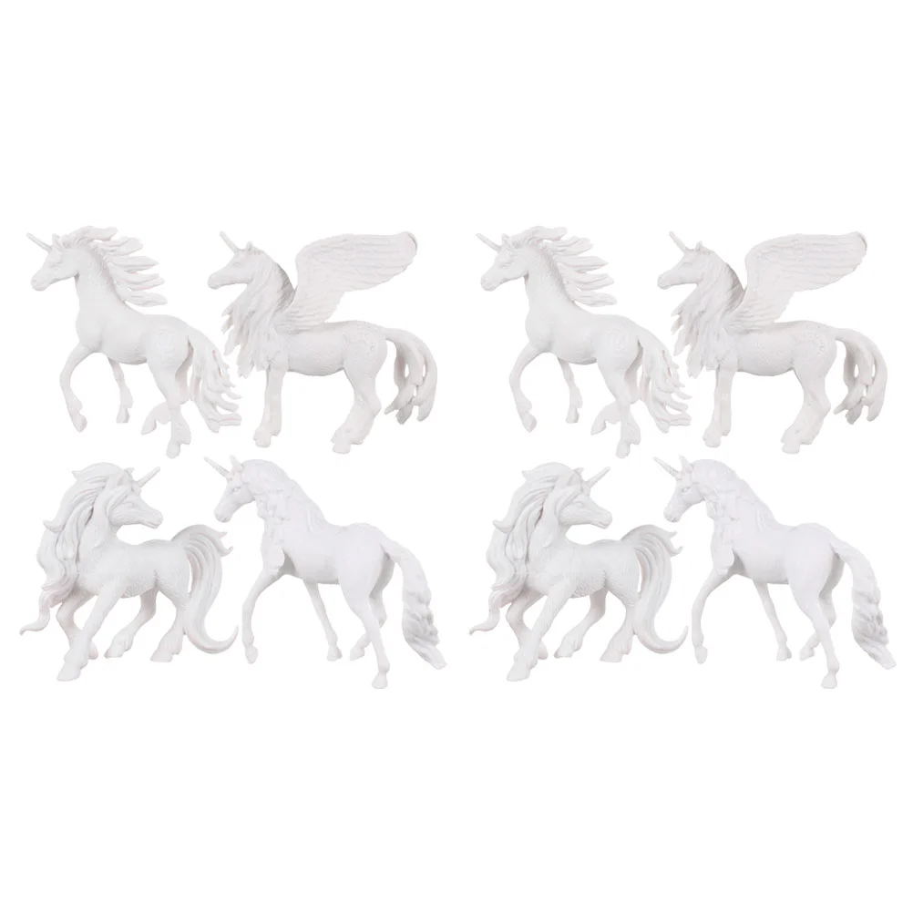 

8 Pcs Childrens Toys Coloring White Embryo Unicorn Painting Kit Girls Kids Party Favors Supplies Crafts
