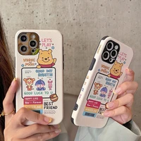 winnie pooh cute cartoon cases for iphone 13 12 11 pro max mini xr xs max 8 x 7 se 2022 all inclusive shockproof silicone case