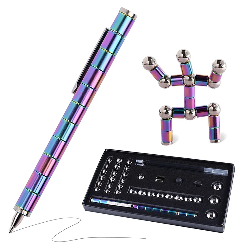Multifunction Magnetic Polar Pen Set New Metal Magnet Pens Modular Toy Stress Fidgets Antistress Focus Hands Touch Pen Gifts