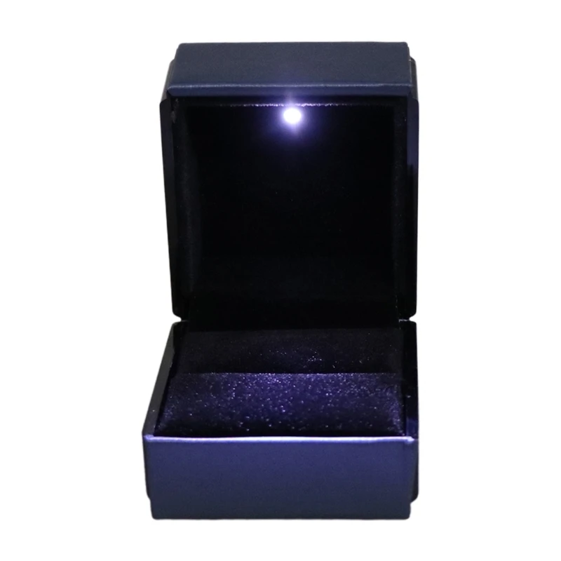 

Jewelry Display Proposal Wedding Engagement Ring Gifts BoxLED Lighted Rings Box