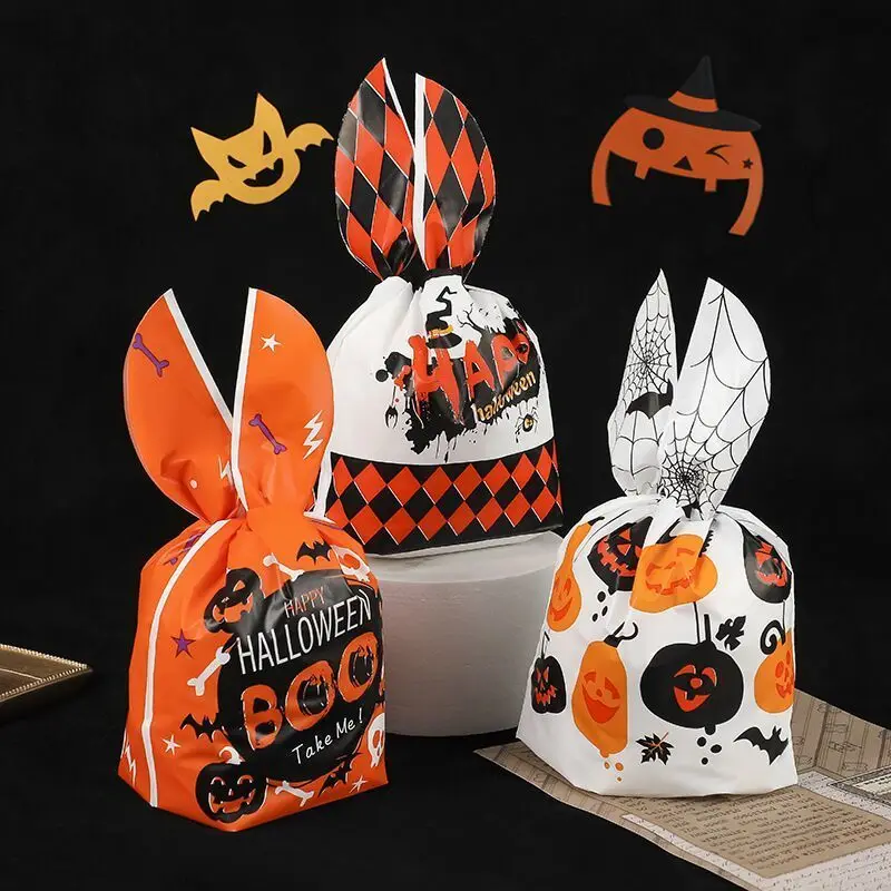 

Halloween bag rabbit ears pumpkin desktop storage bag candy gifts multi-functional storage bag handle