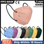 Маска KN95 Morandi FFP2mask для взрослых, 10-100 шт., 5 слоев фильтра, маски FPP2 Negra, одобренные лицевые маски FFP2 респиратор FP2