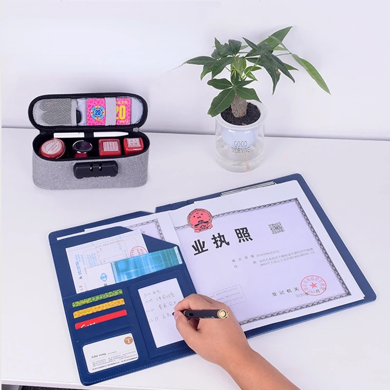 A4 Data Official Seal Practical Document Storage Bag Company Affairs Stamp Business License Organize Pouch High Capacity Arrange