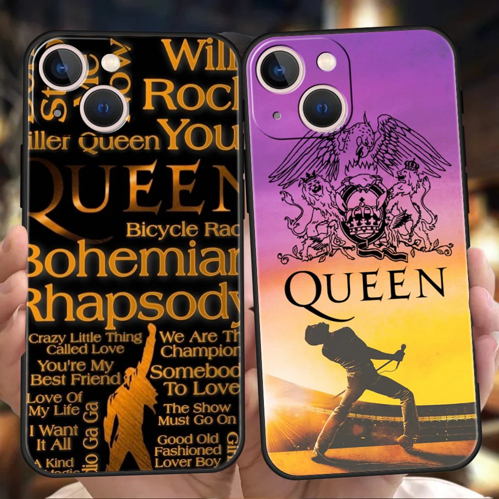 

Freddie Queen Phone Case Cover for iPhone 14 13 12 Pro Max XR XS X iPhone 11 7 8 Plus SE 2020 13 Mini Silicone Soft Shell Coque