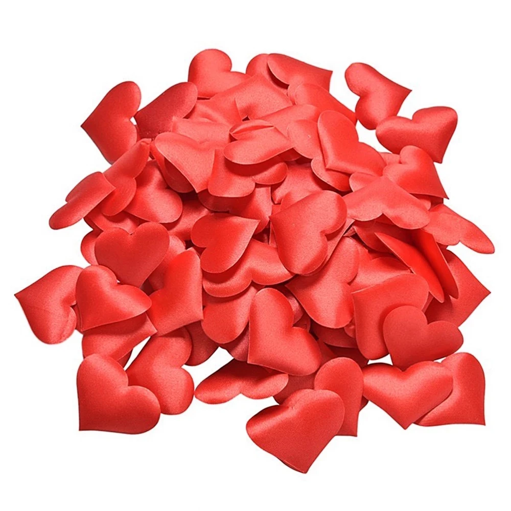 

100pcs/lot Love Heart Shaped Sponge Petal For Valentine Decoration Handmade DIY Petals Birthday Table Bed Wedding Party Supplies