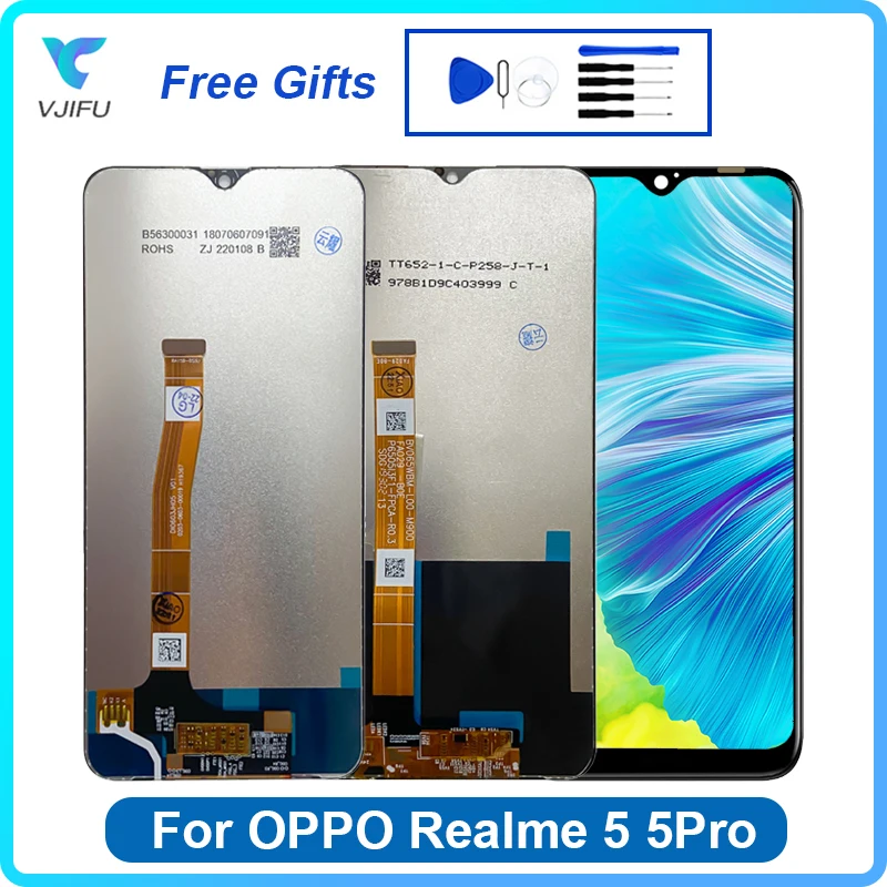 ЖК-дисплей 6,3 дюйма для OPPO Realme 5 Pro RMX1971, экран для Realme 5 RMX1911 rmxточно, сенсорный экран с дигитайзером в сборе, замена