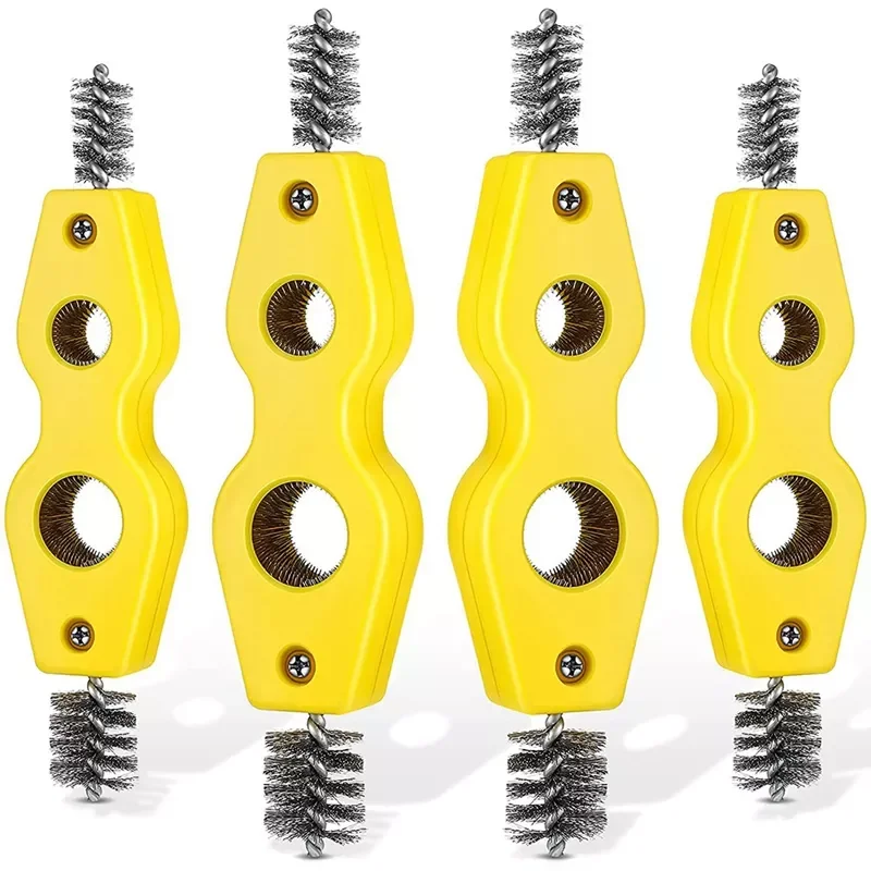 

NEW 4Pcs Copper Tubing Brush Copper Pipe Cleaner 4 in 1 Pipe Brush Cleans Inside and Outside Thread Cleaner Plumber Brush