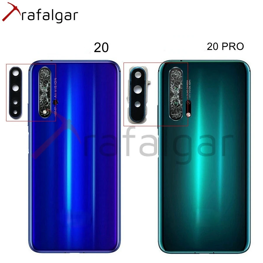 Трафальгар Задняя камера стекло для Huawei Honor 20 Pro задний объектив крышка с держателем рамки запасные части.