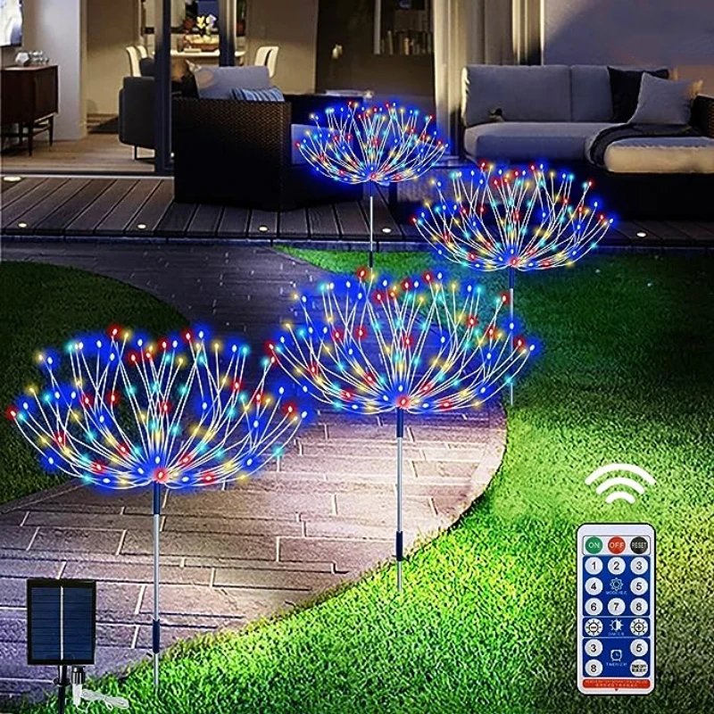 

Solar Firework LED Stake Lights Outdoor Garden Decor Pathway Fairy Light Waterproof Yard Lawn Patio Landscape Decor Solar Lamp