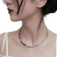 timeless wonder fancy zirconia geo pave chains necklace for women designer jewelry gothic trendy ins rare kpop collar boho 4056