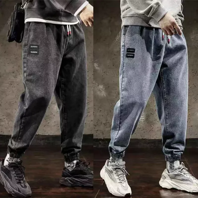 2022New Jeans Men Pants Trendy Male Streetwear Jogging Pants Outdoor Loose Trousers Casual Comfort Washed Denim Jeans 2021 New