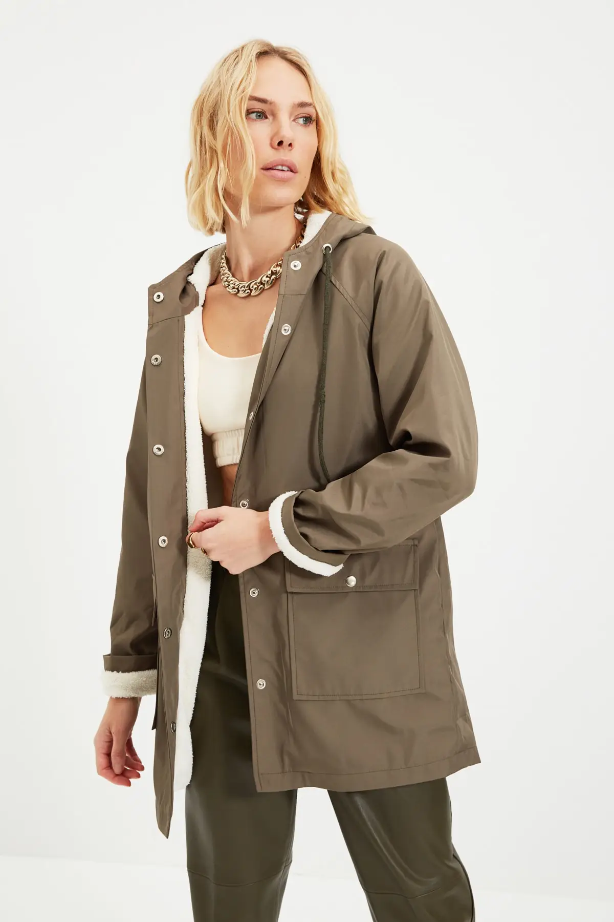 

Trendyol Hooded Inside Plush Coat TWOAW22MO0524