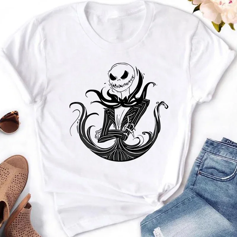 Футболка с принтом Кошмар перед Рождеством Джек Салли летняя женская уличная