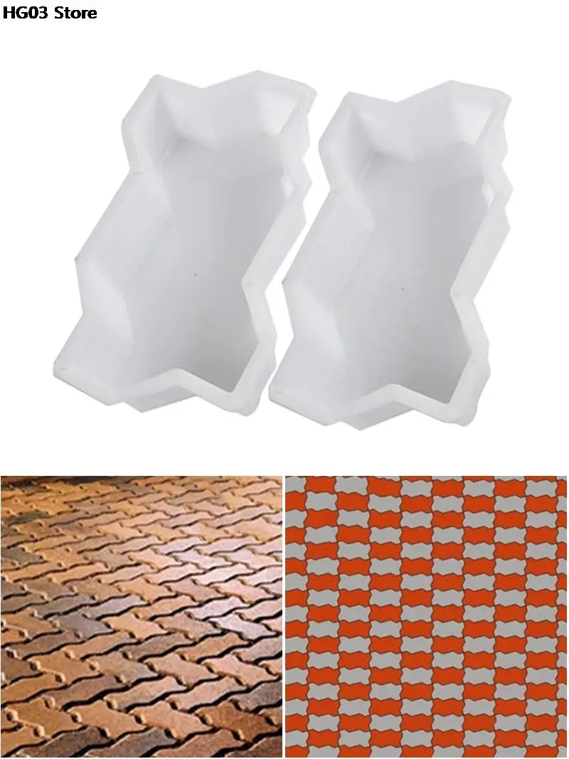 

DIY Paving Brick Mould Waves Shaped Walk Maker Reusable Concrete Path Maker Mold Stepping Stone Paver For Lawn Patio Yard Garden