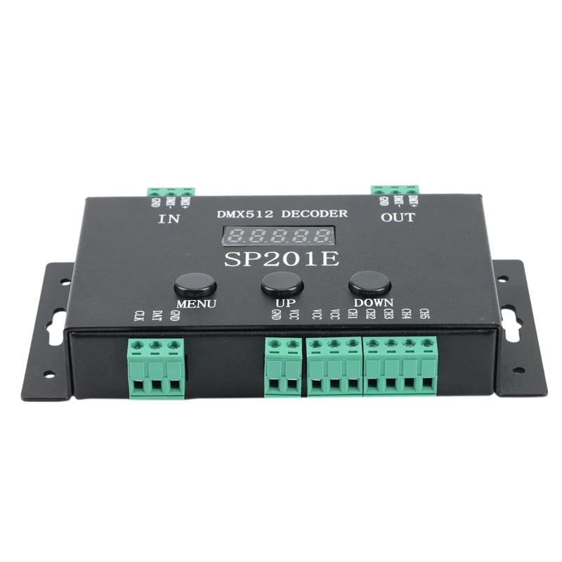 SP201E Контроллер светодиодных пикселей RGB Декодер DMX512 поддерживает 3072 канала