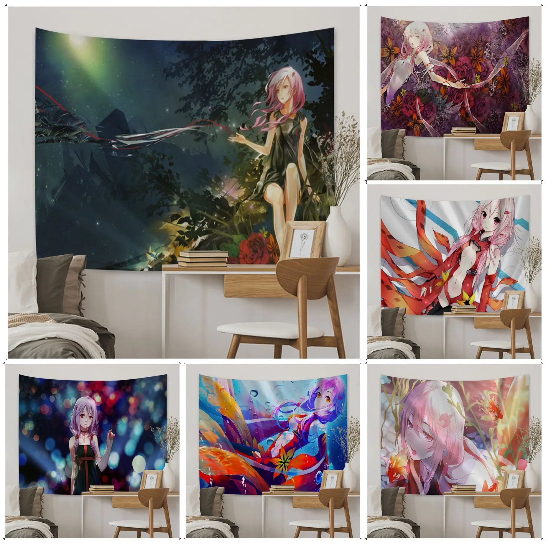 

Guilty Crown GC Yuzuriha Inori Cartoon Tapestry For Living Room Home Dorm Decor Art Home Decor