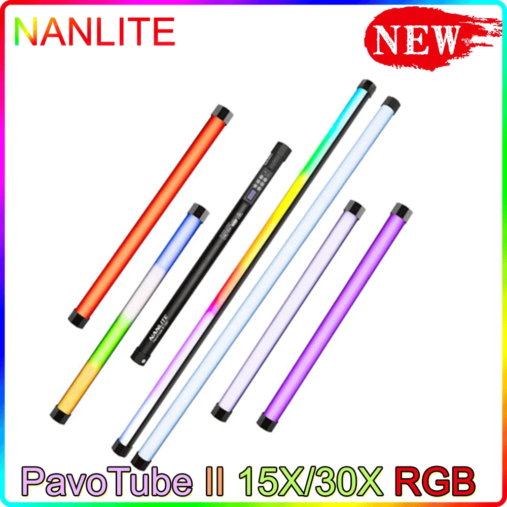 

Nanlite Pavotube II 15x 30x LED Tube Light RGB Light Stick Full Color Creative Handheld Fill Light 15c 30c NANGUANG