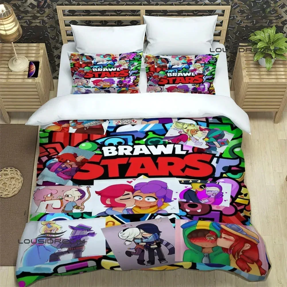 3D игра B-rawl мультфильм S-звезды печатные комплекты постельного белья изысканные