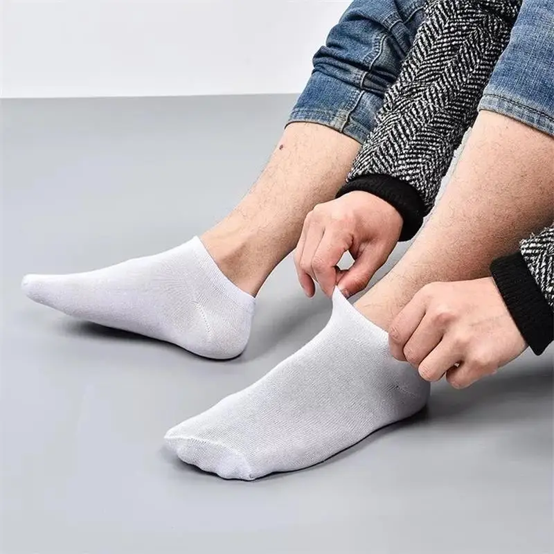 Wholesale! 30 pairs Men's Socks Boat Socks Solid Color Business Socks Shallow Mouth Breathable Soft Socks Gifts and Ankle Socks