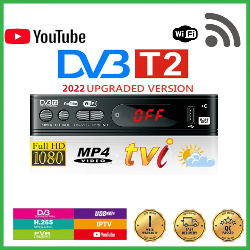 

Full HD Dvb T2 Decoder TV Box For Monitor Wifi Adapter USB2.0 Tuner Receiver Satellite Decoder Dvbt2 Antenna Satellite Receiver