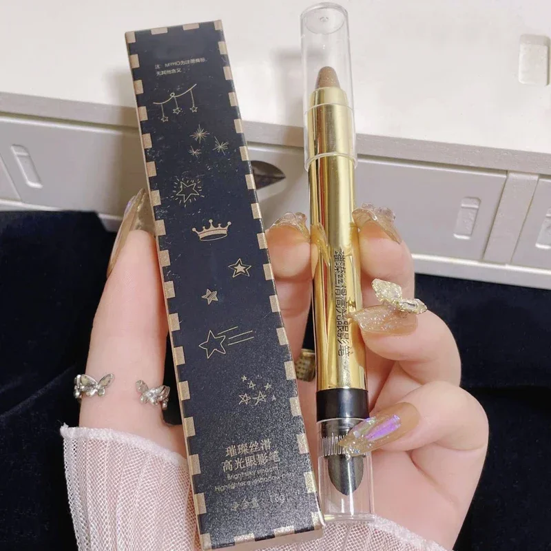 Мерцающие тени для век легкий блестящий хайлайтер карандаш осветляющий макияж