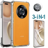 airbag cases honor magic4 pro 5g silicone caseclear hydrogel filmfor huawei honor magic4 pro funda xonor magic4 lite 5g magic4 ultimate shockproof transparent back cover honor magic 4 pro smartphone case