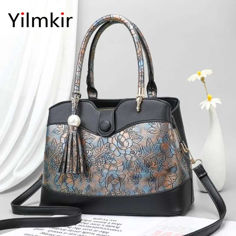 

Fashion Popular Pattern Women Messenger Large Capacity Shoulder Bag Ladies Multi Functional Leisure All Match Elegant Handbag