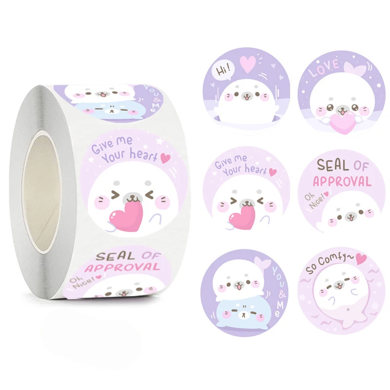 

50-500pcs Kids Reward Sticker Cute Animal Sticker Gift Decoration Label Teacher Encouragement Student Stationery Aesthetic Tag