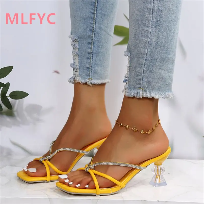 

2023 summer new women's high-heeled shoes with thick heels party shoes casual comfortable sandals with heels
