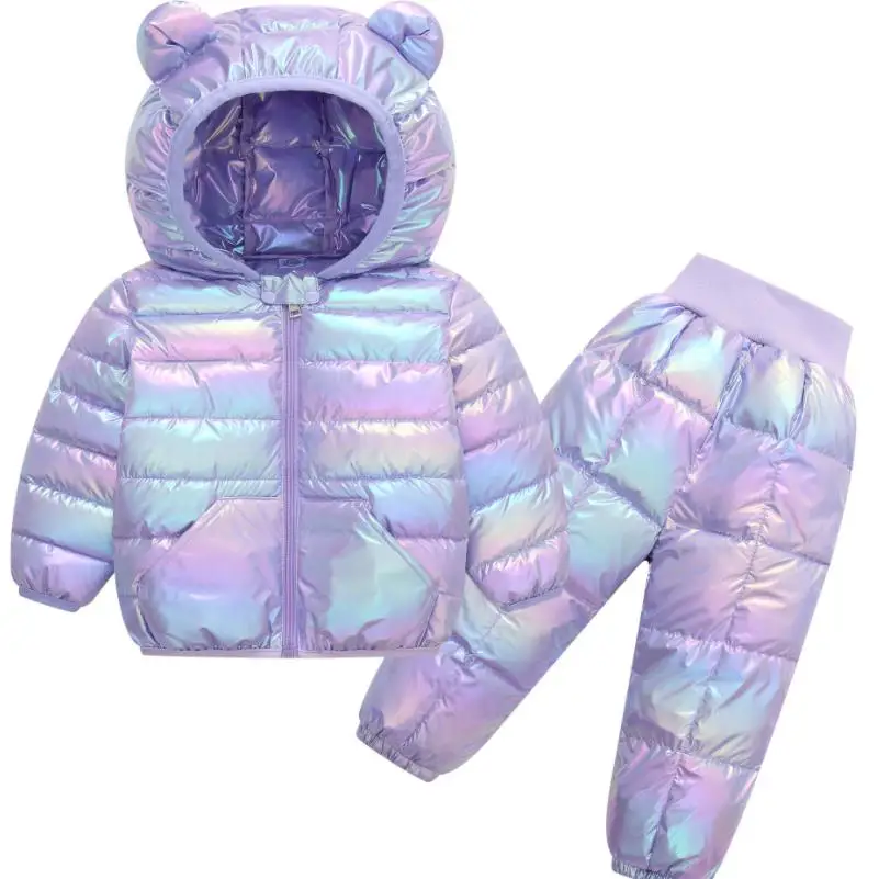 2021 new autumn/Winter baby boys lamb warm clothing set suit kid thickening clothes set children Korean 2 pieces