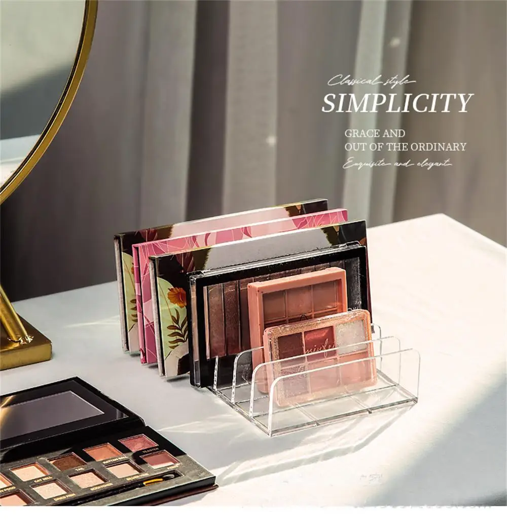 

Eye Shadow Tray Storage Rack Transparent Powder Storage Box Desktop Drawer Compartment Color Cosmetics Shelf Makeup Organizer