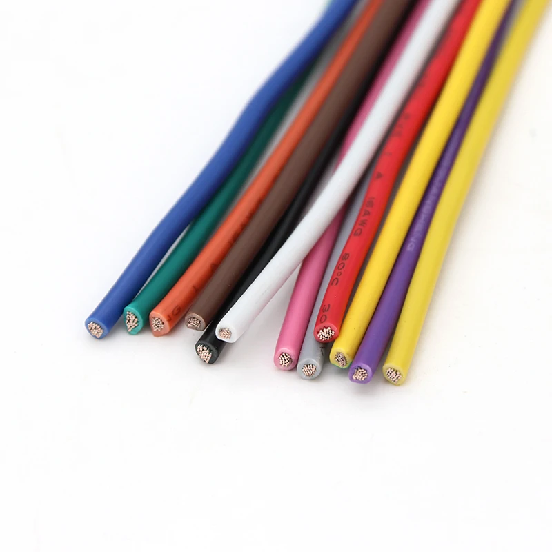 

5/10M UL1007 PVC Tinned Copper Wire Cable 30/28/26/24/22/20/18/16 AWG White/Black/Red/Yellow/Green/Blue/Gray/Purple/Brown/Orange