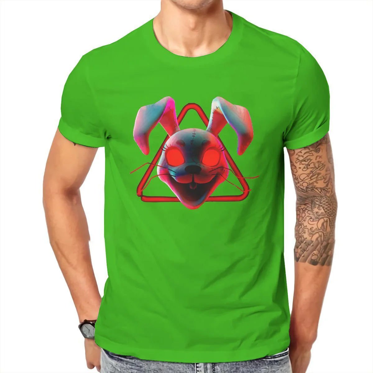 Футболка Fnaf Мужская/Женская хлопковая в стиле хип-хоп с защитой от нарушения
