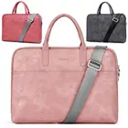 Чехол для ноутбука из искусственной кожи, 13, 14, 15,6 дюйма, водонепроницаемый, 13,3, однотонный, кейс для ноутбука, лэптопа, сумка-мессенджер с плечевым рукавом для мужчин и женщин