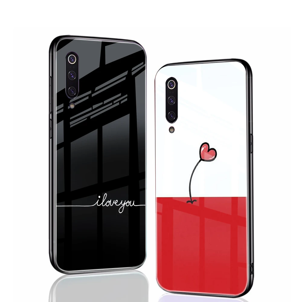 

Heart Queen Couple Tempered Glass Case for Xiaomi 11 10 10T 9 9T Lite NE 5G 11T Pro 10Ultra Note 10 Pro A3 Lite Poco X3 Funda