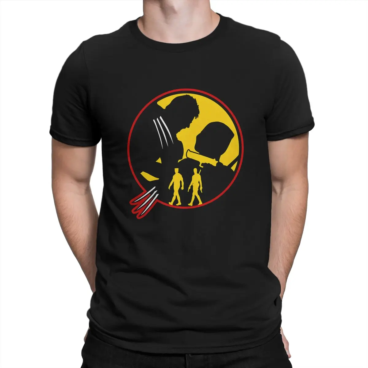z bohaterami hipsterska koszulka krótkim rękawem Disney Marvel Deadpool i Wolverine t-shirty ubrania okrągłym kołnierzykiem