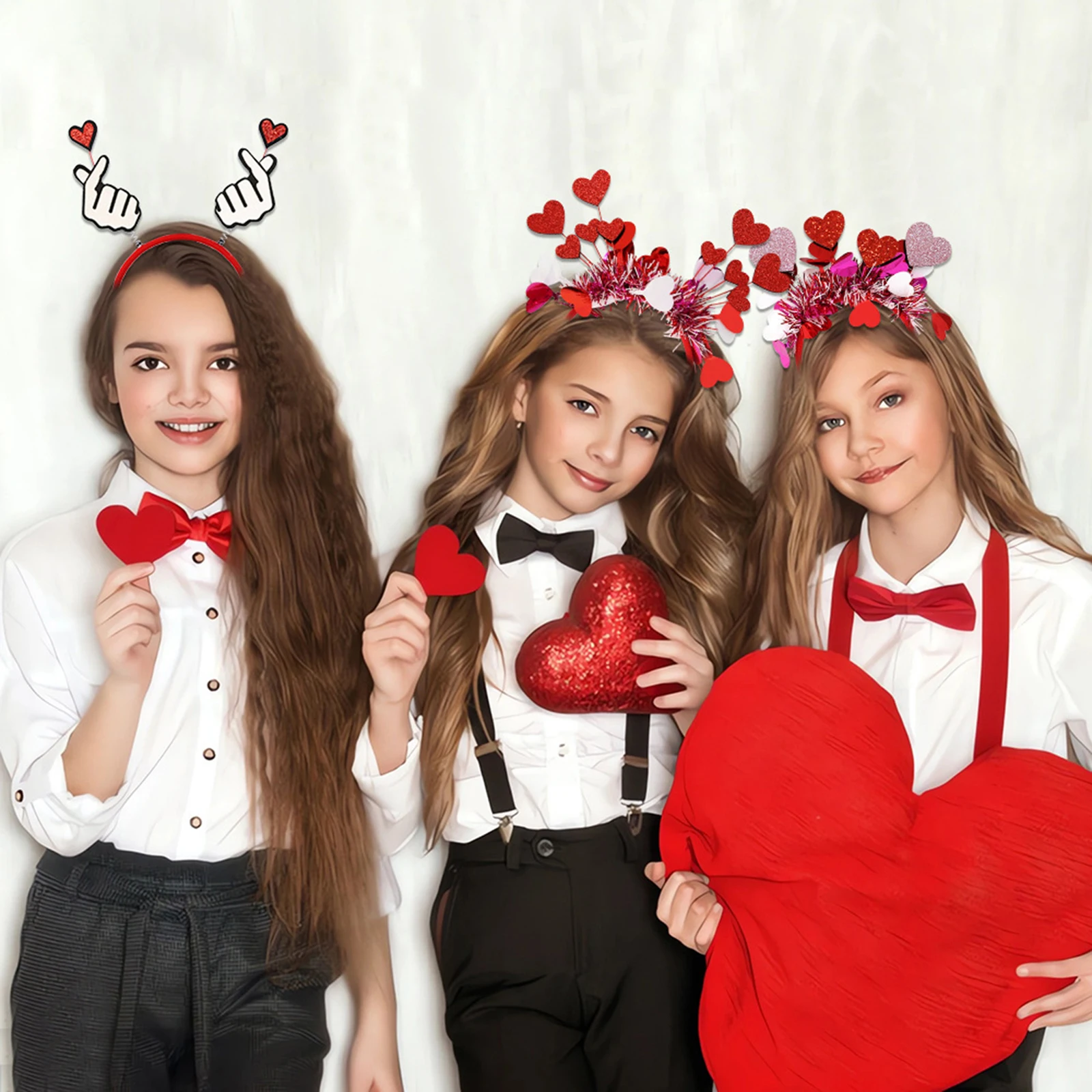 2025Повязки на голову ко Дню святого Валентина креативные блестящие повязки с