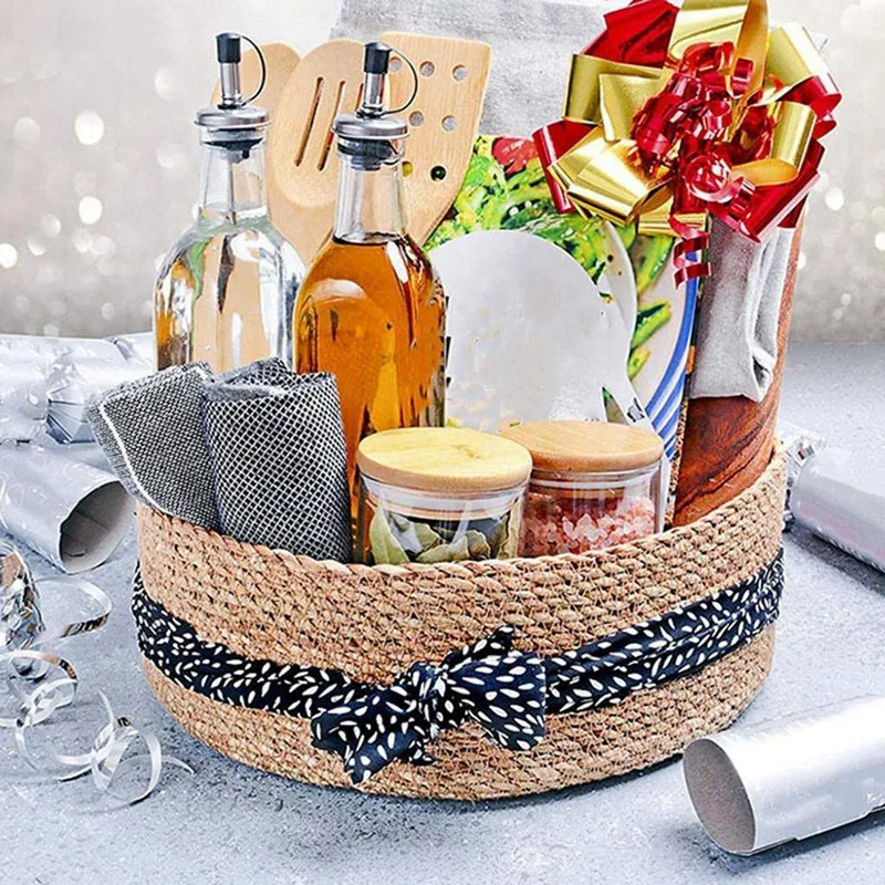 Соломенная плетеная корзина для белья износостойкая Женская хранения в