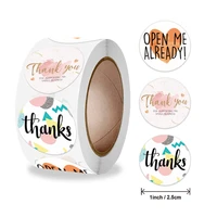 100 500pcs open me already stickers seal labels thank you stickers for gift box decor stationery envelope seal labels 1 inch