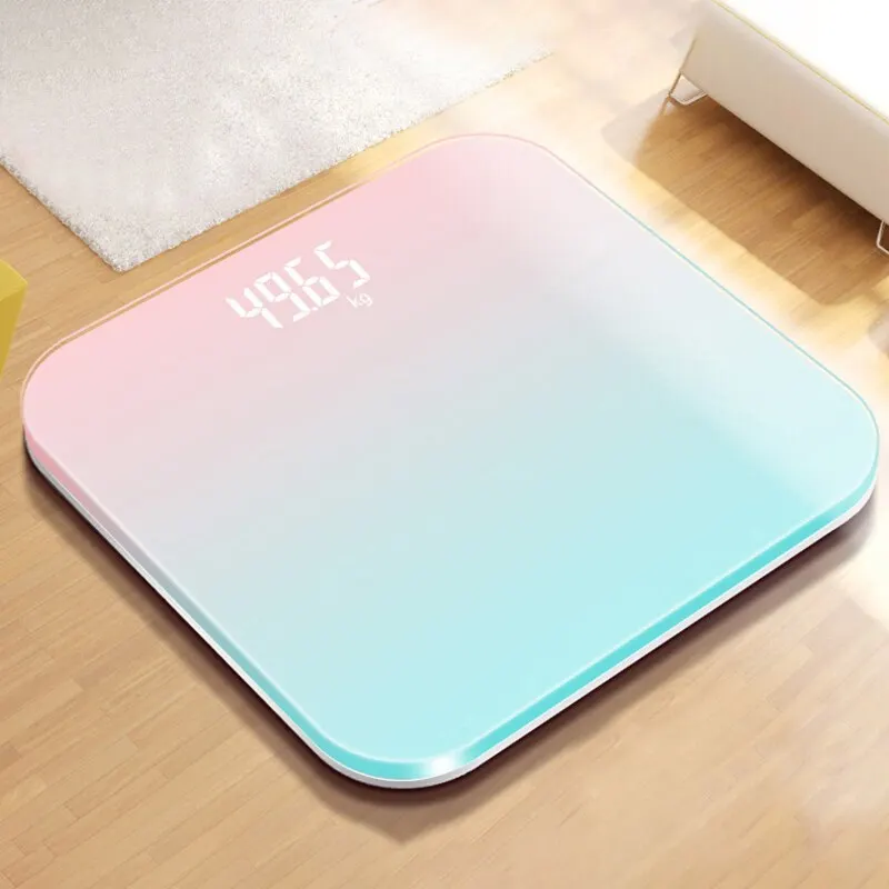 Gradient Color Intelligent LCD Electronic Scale Digital Display Glass Weight Scale Balance Body Health And Weight Loss