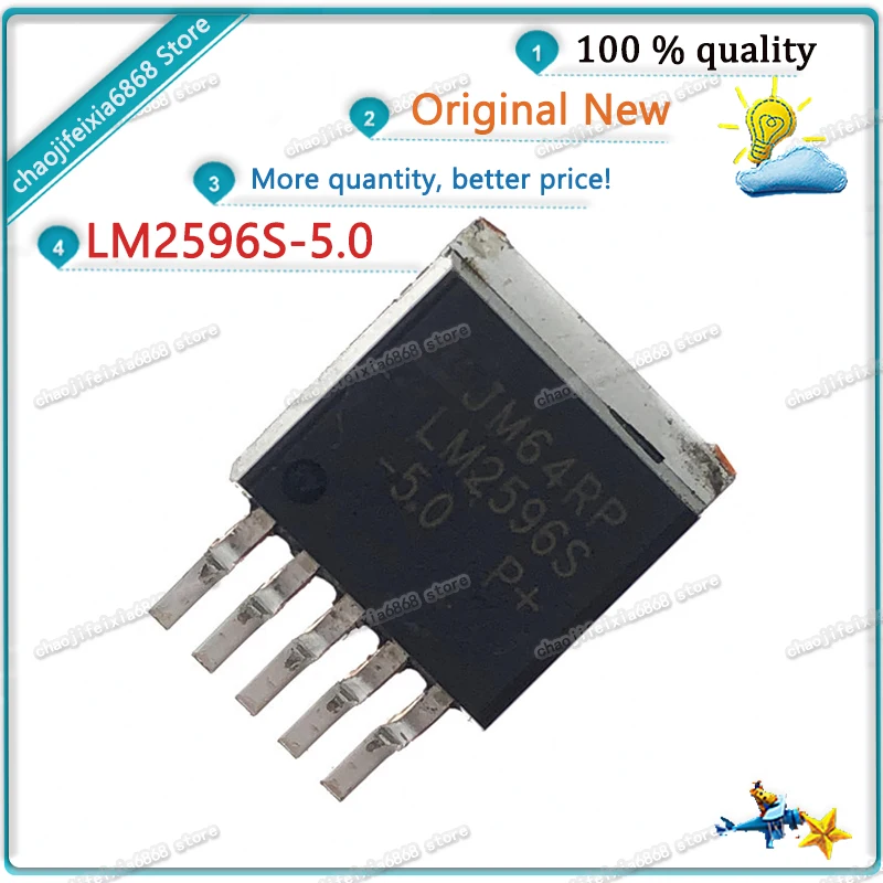 10 шт./лот! LM2596S-5.0 TO-263 LM2596S 5V 3A Высокоточный импульсный источник питания |