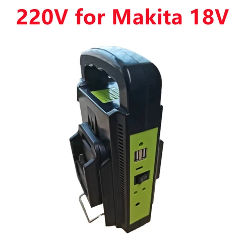 110 В 220 Вт 2-канальный источник питания инвертор с адаптером зарядное устройство 24 В/3 А для литиевых батарей Makita 18 в преобразователь внешнего аккумулятора